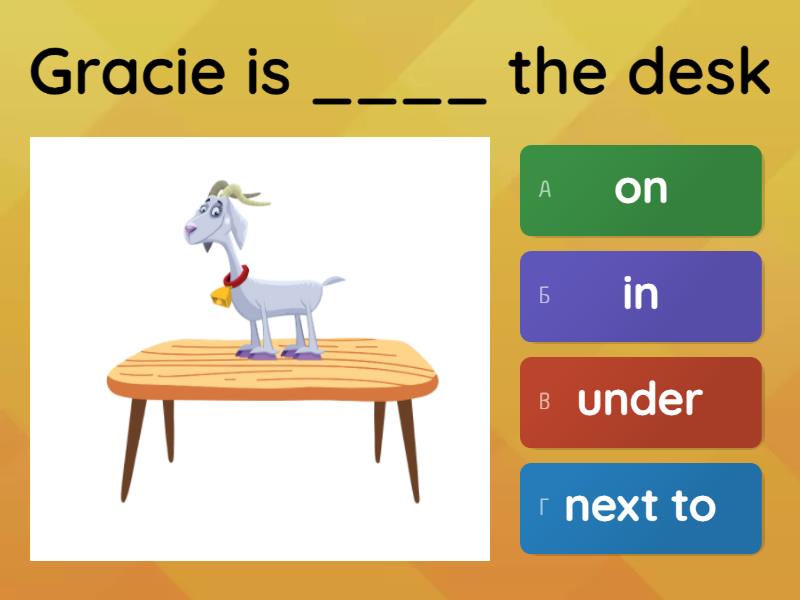 Power Up 1 Unit 1 Prepositions - Quiz