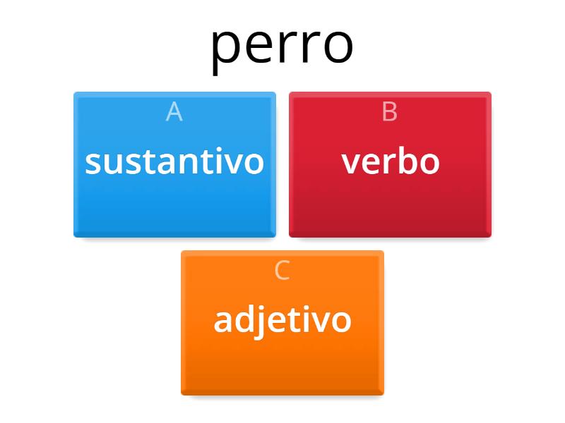 Sustantivo Verbo Y Adjetivo - Quiz