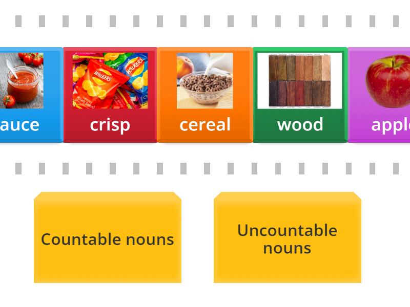 Countable vs uncountable nouns - Speed sorting