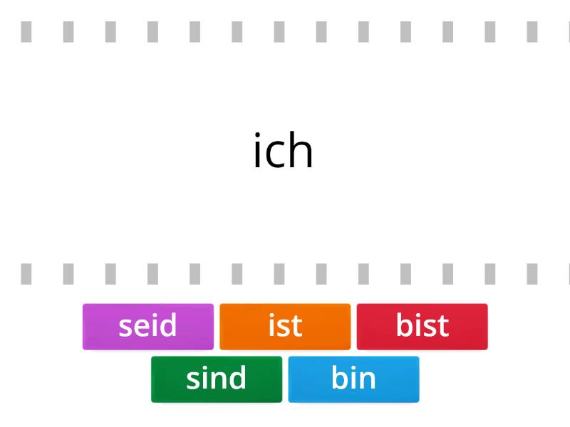 Konjugation Verb "sein" - Find The Match