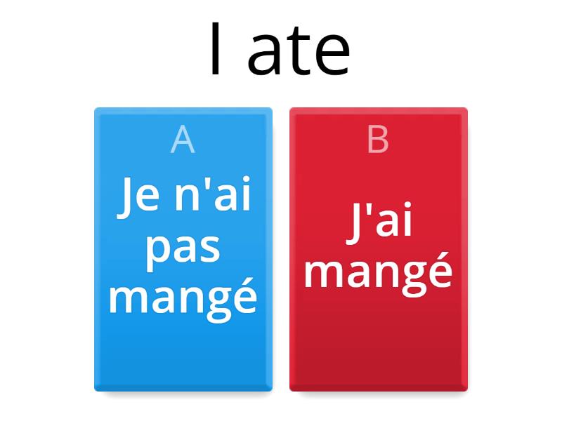 past tense of eat in french