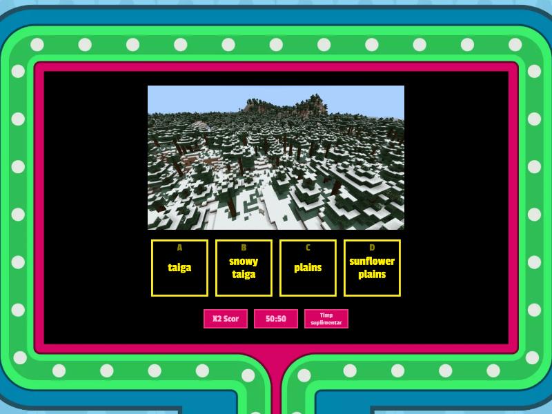 Minecraft biomes - Gameshow quiz