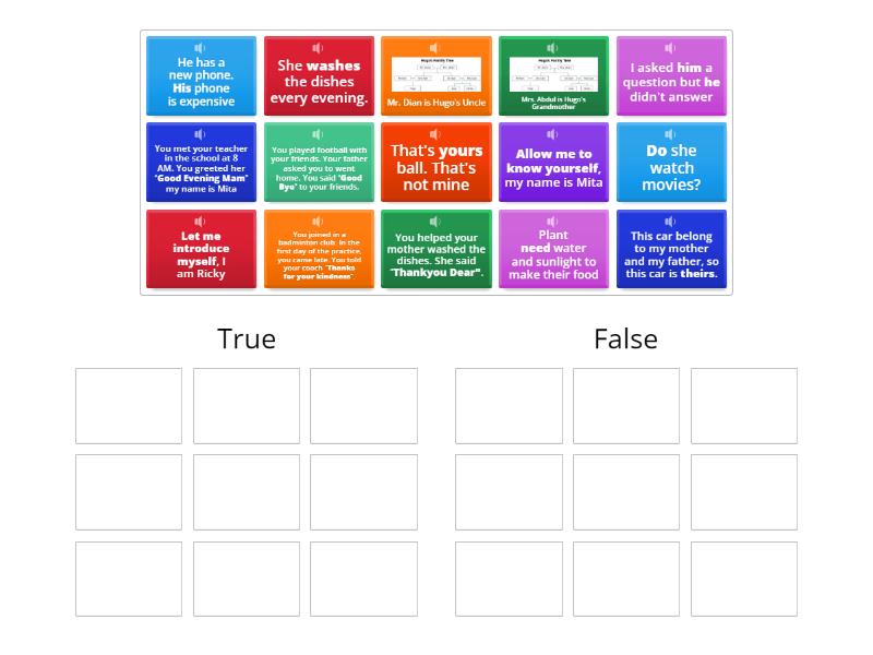 True False - Group Sort