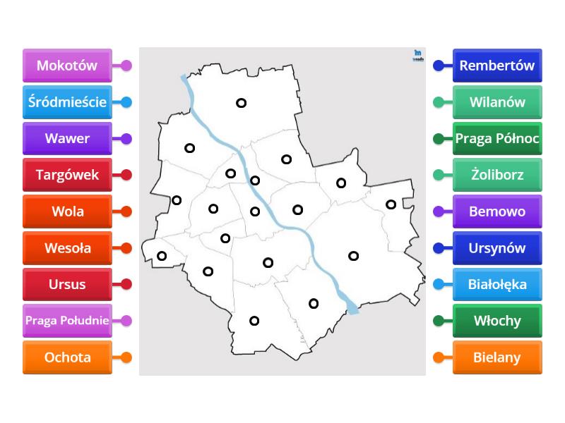 Regiony Warszawy - Labelled Diagram