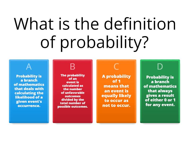 Probability cuestionario