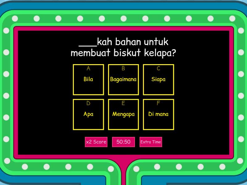 Latihan Kata Tanya - Gameshow Quiz