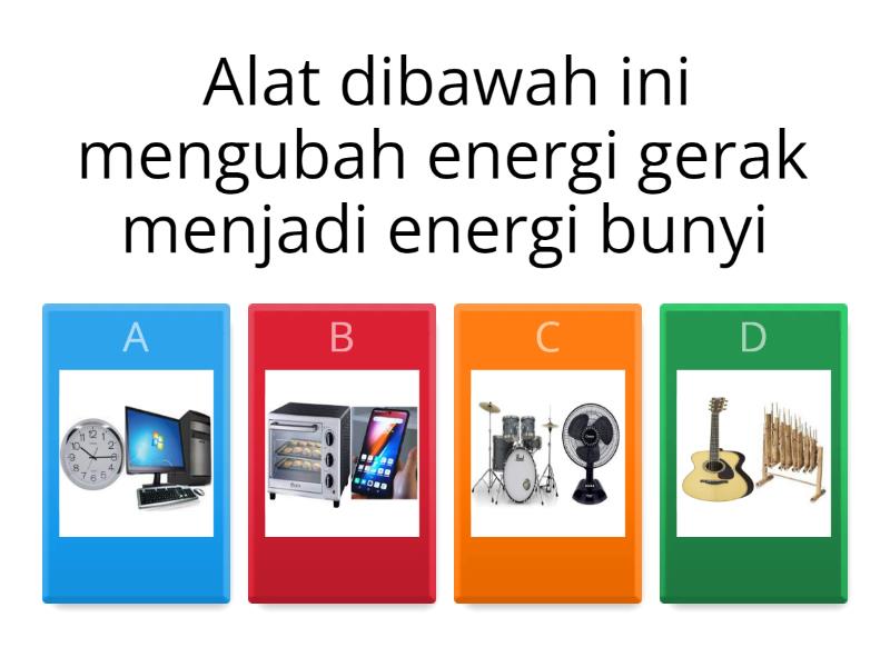 TRANSFORMASI ENERGI KELAS 4 SD - Quiz