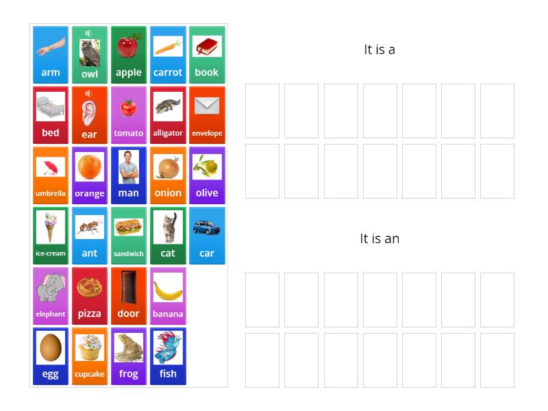 A or AN GG 1 unit 1 - Group sort