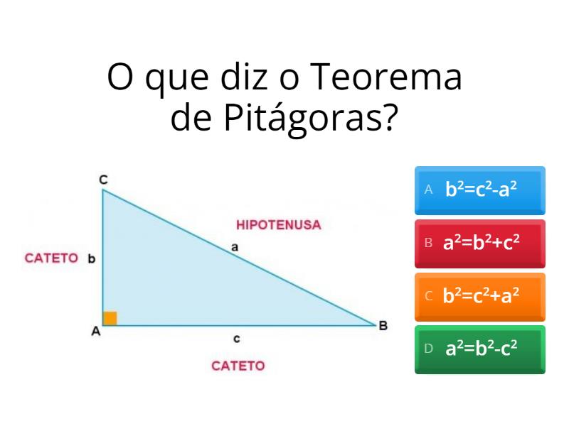 Triangulo Retangulo - Teorema de Pitágoras - Quiz