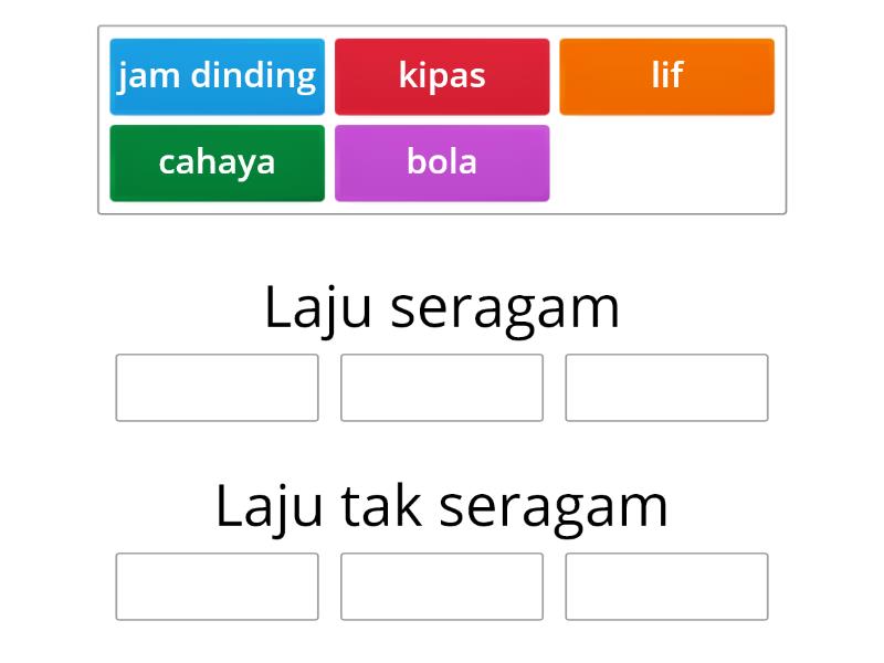 laju seragam dan laju tak seragam - Group sort