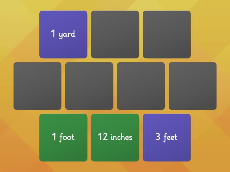 Units of Measurement - Matching pairs