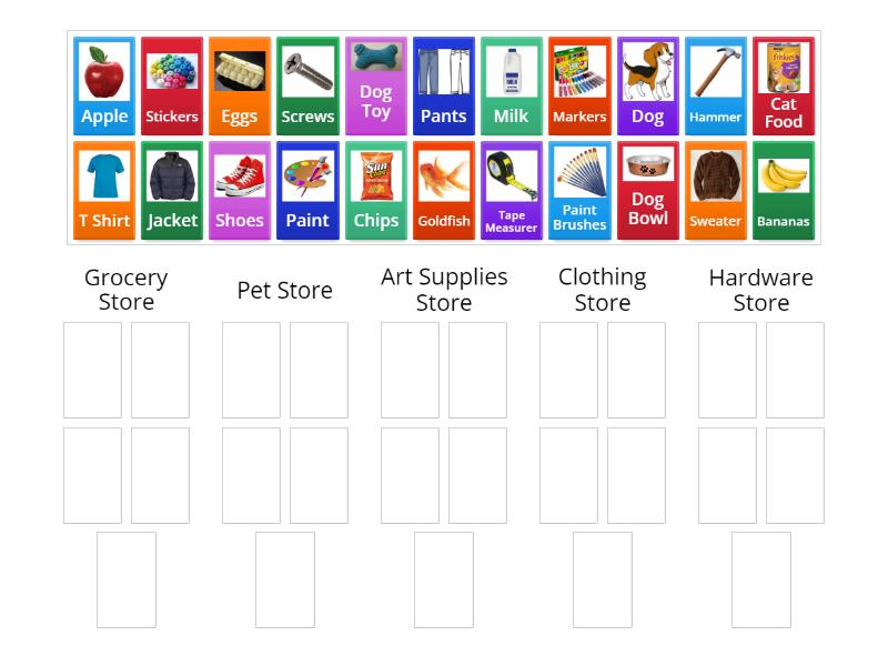 Shopping - Group sort