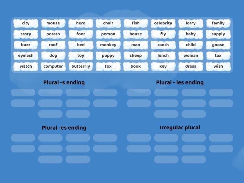 Plural Nouns - Group sort