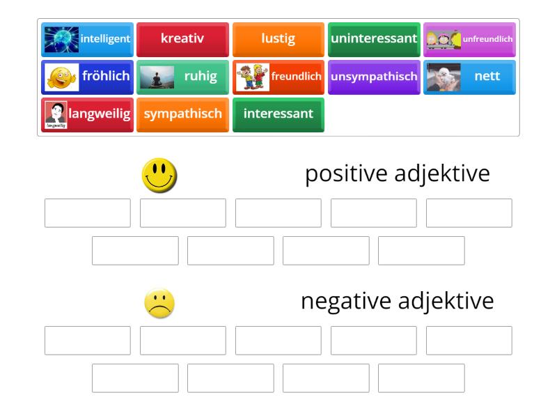 Positiv oder negativ? Group sort
