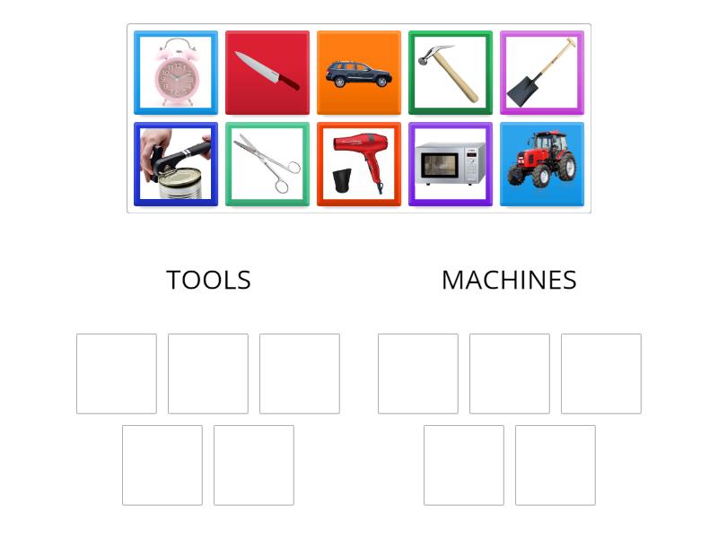 TOOLS AND MACHINES - Group sort