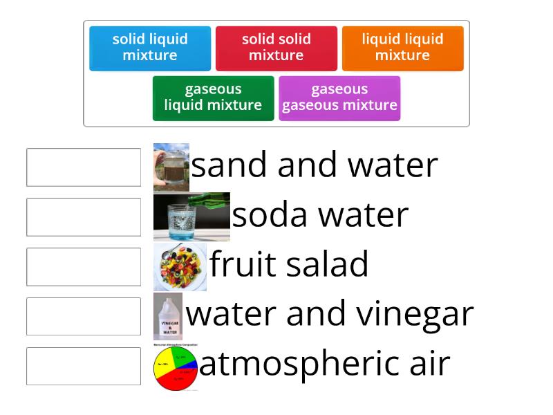 types of mixture - Match up