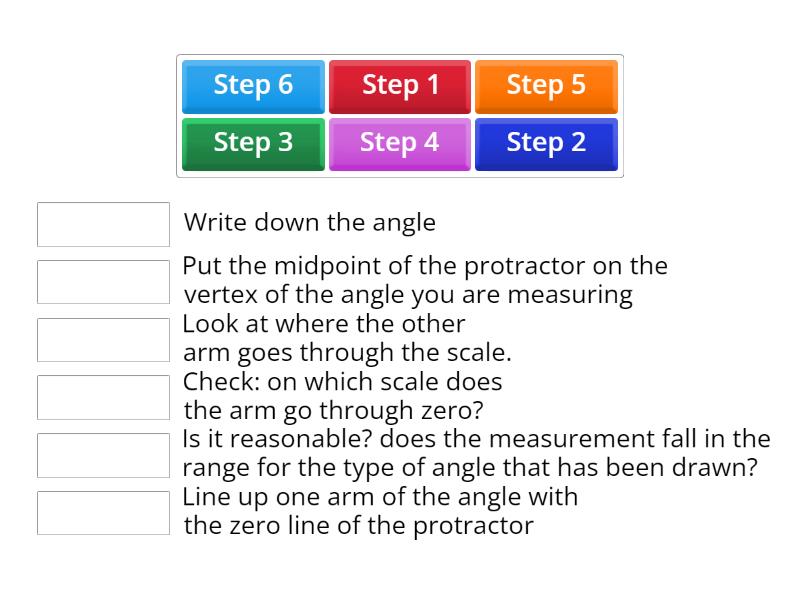 Using A Protractor To Measure Angles Match Up