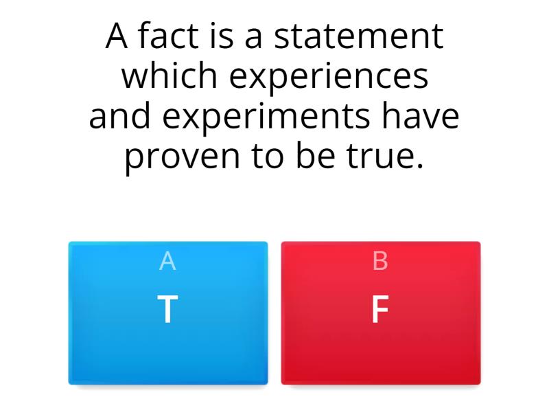 TRUE or FALSE - Quiz