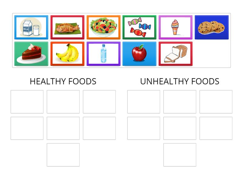 HEALTHY / UNHEALTHY FOODS - Group sort