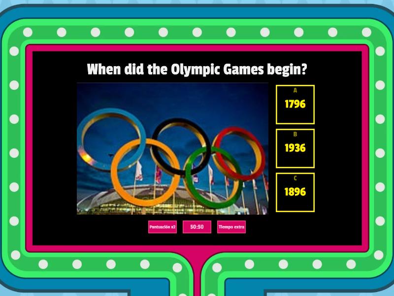 History of the Olympic Games - Gameshow quiz