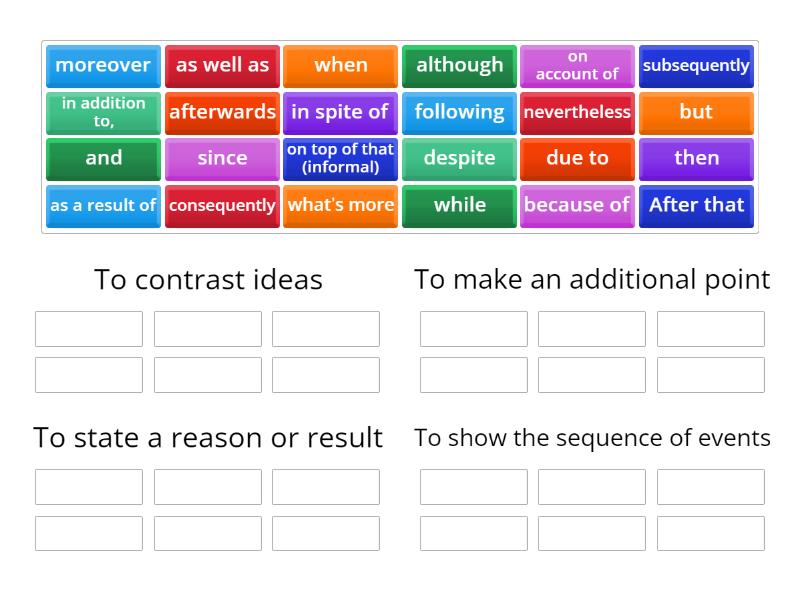 MAC3 L_02 linking words - Group sort