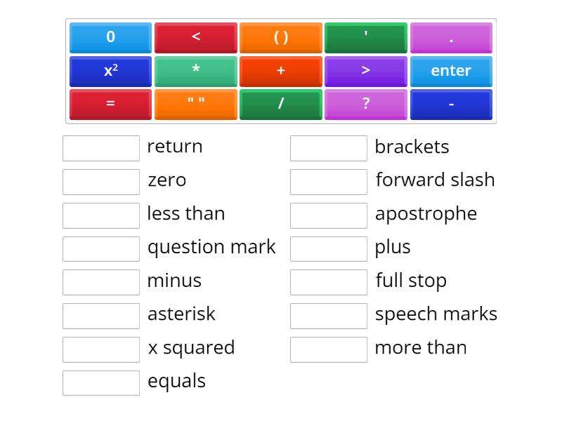 symbols 1 - Match up