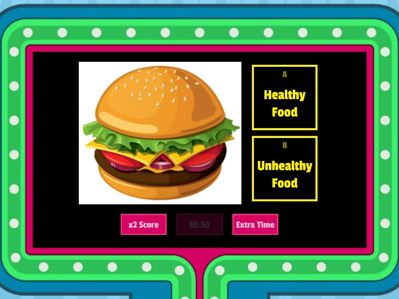 Healthy And Unhealthy Food - Gameshow Quiz