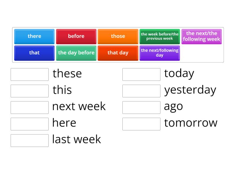 reported speech - Match up