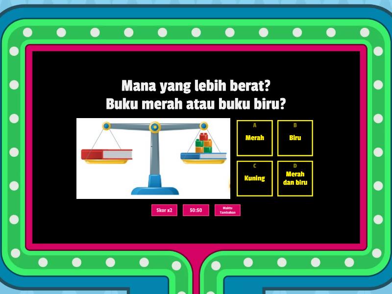 Mengukur Berat Benda Dengan Satuan Tidak Baku Gameshow Quiz 6807