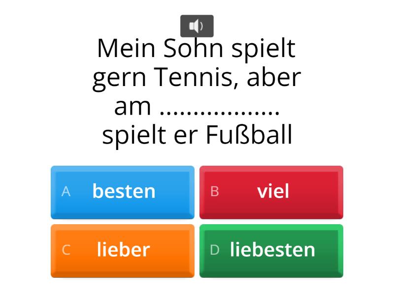 Steigerung Der Adjektive - Quiz