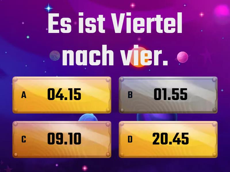 Uhrzeit - Quiz