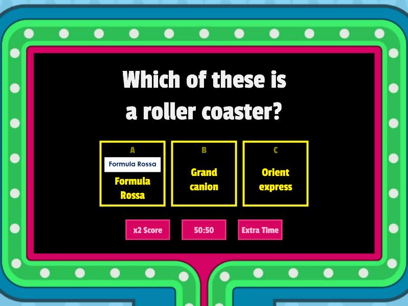 ROLLER COASTER - Gameshow Quiz