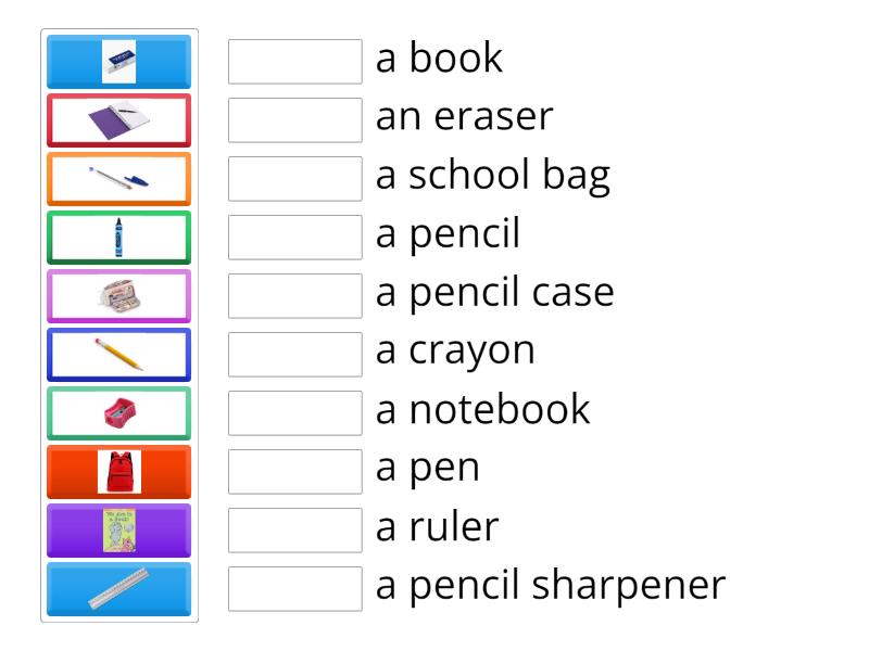 Unit 1 School objects - What is it? - Match up