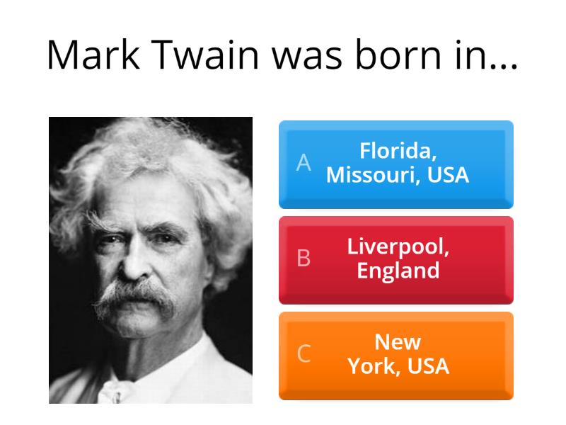 mark twain biography quiz