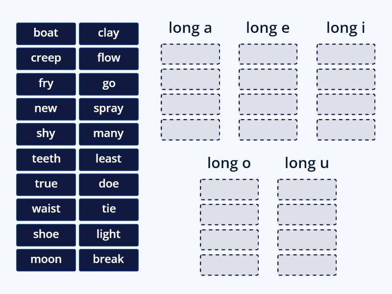 Vowel Team Sort for Grade 1 - Group sort