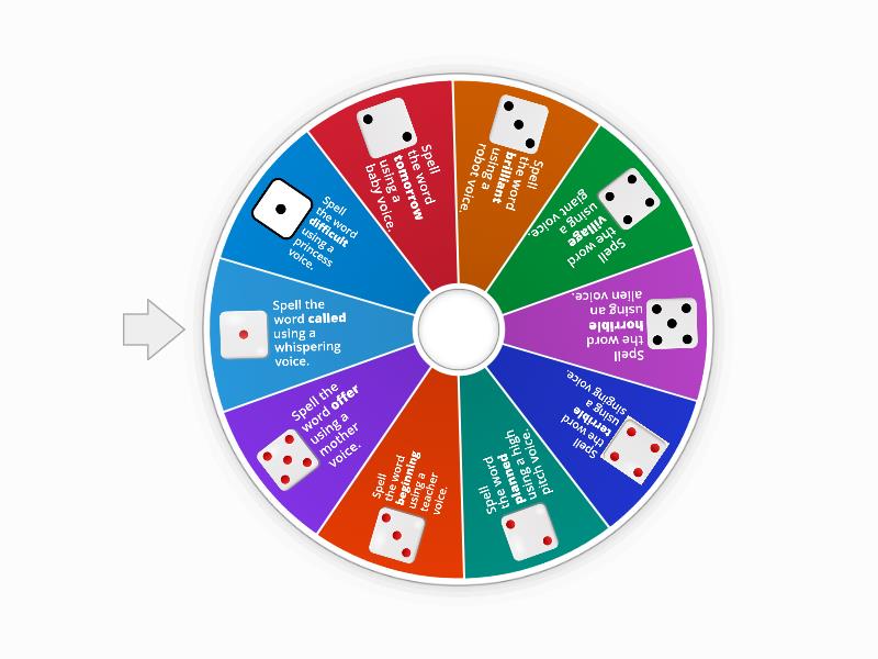 Roll and Spell - Spin the wheel