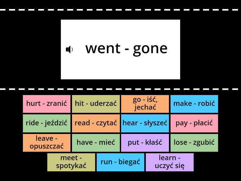 Brainy 6 unit 7 irregular verbs PART 2 - Find the match