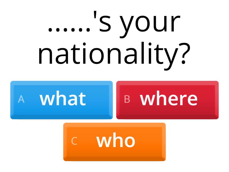 Countries And Nationalities - Quiz