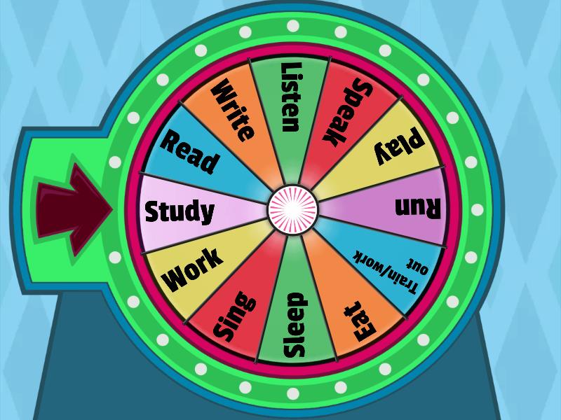 Present simple - Spin the wheel