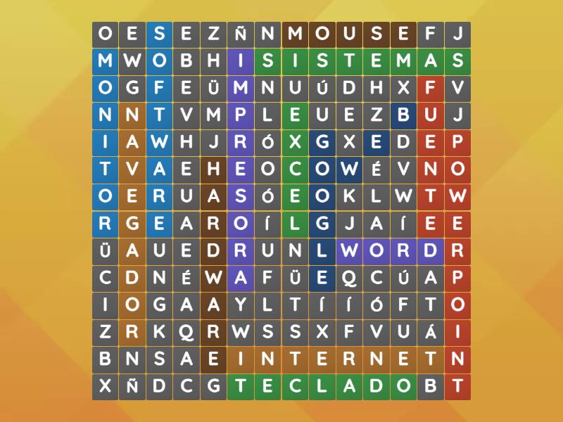 Sopa De Letras Informatica Wordsearch 5955