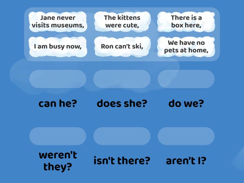 Disjunctive Questions - Сопоставить