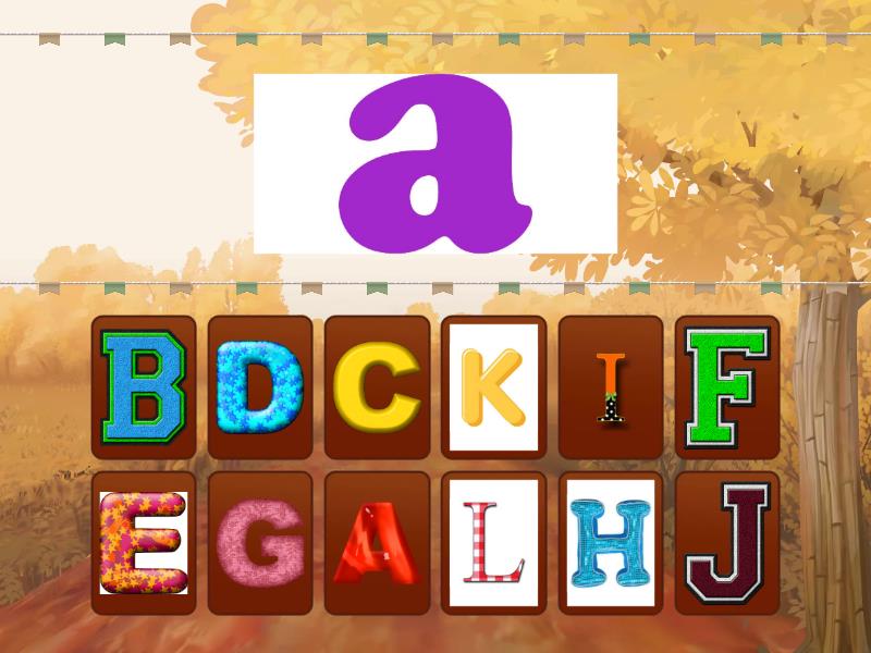 English Alphabet (a-l) - Find the match