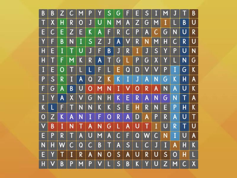 Tebak Nama Hewan - Wordsearch