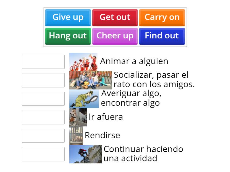 Phrasal verbs - Une las parejas