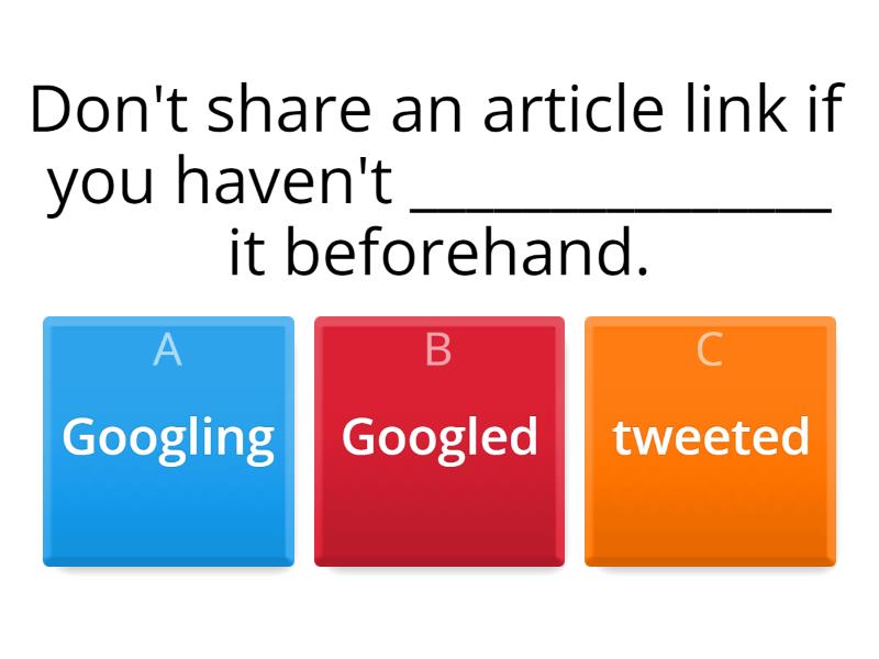 SP3 Social Media Vocab - Quiz