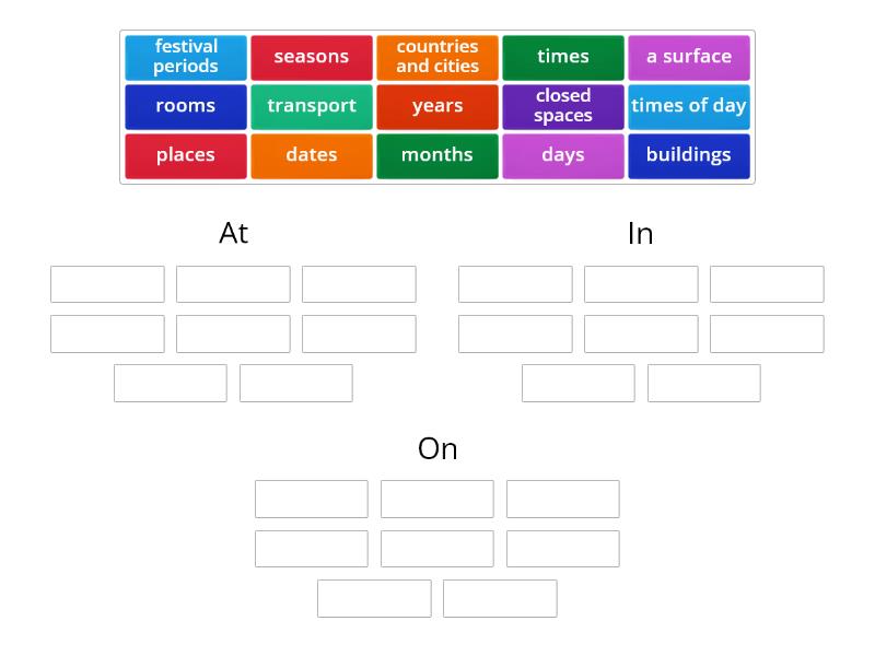 Prepositions Group Sort