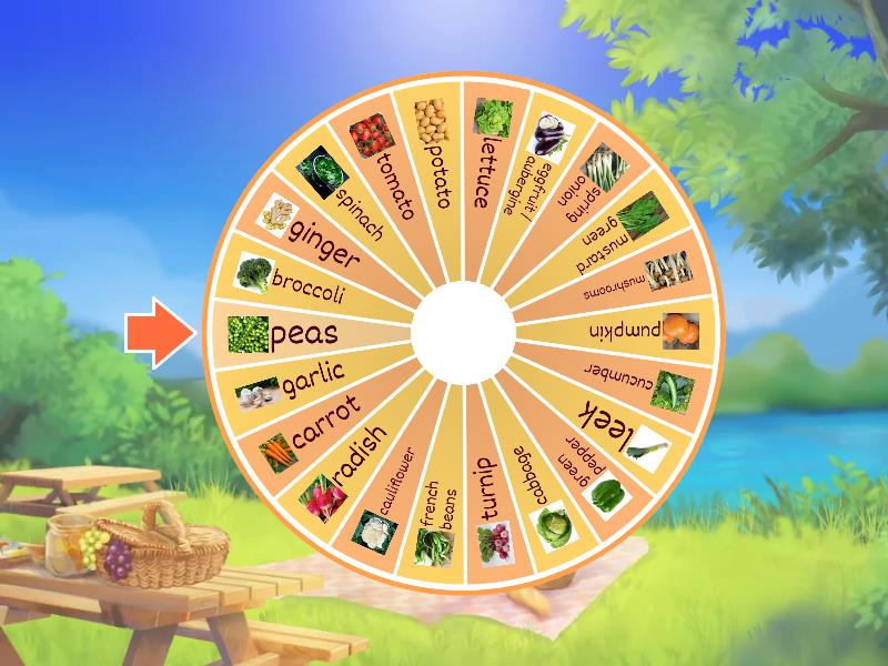 Vegetables - Spin the wheel