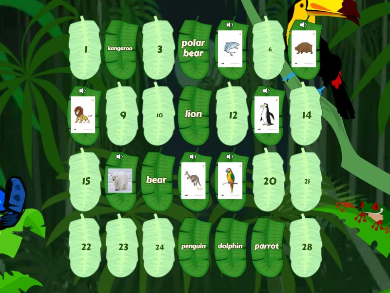 PU2 Unit 5 Animals - Matching pairs