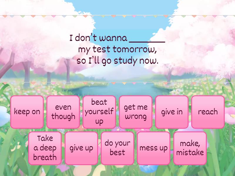 Song: Try Everything - Example Sentences - Find the match