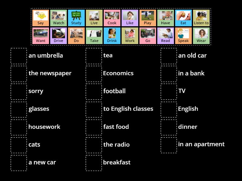 3A - Verb Phrases - Match up